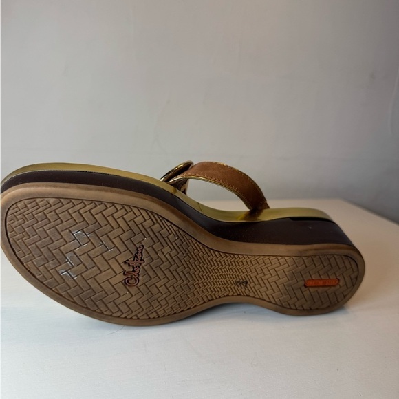 Cole Haan Air Wedge Thong Sandal Platform Flip Flop in Cognac Size 8 - Picture 8 of 10